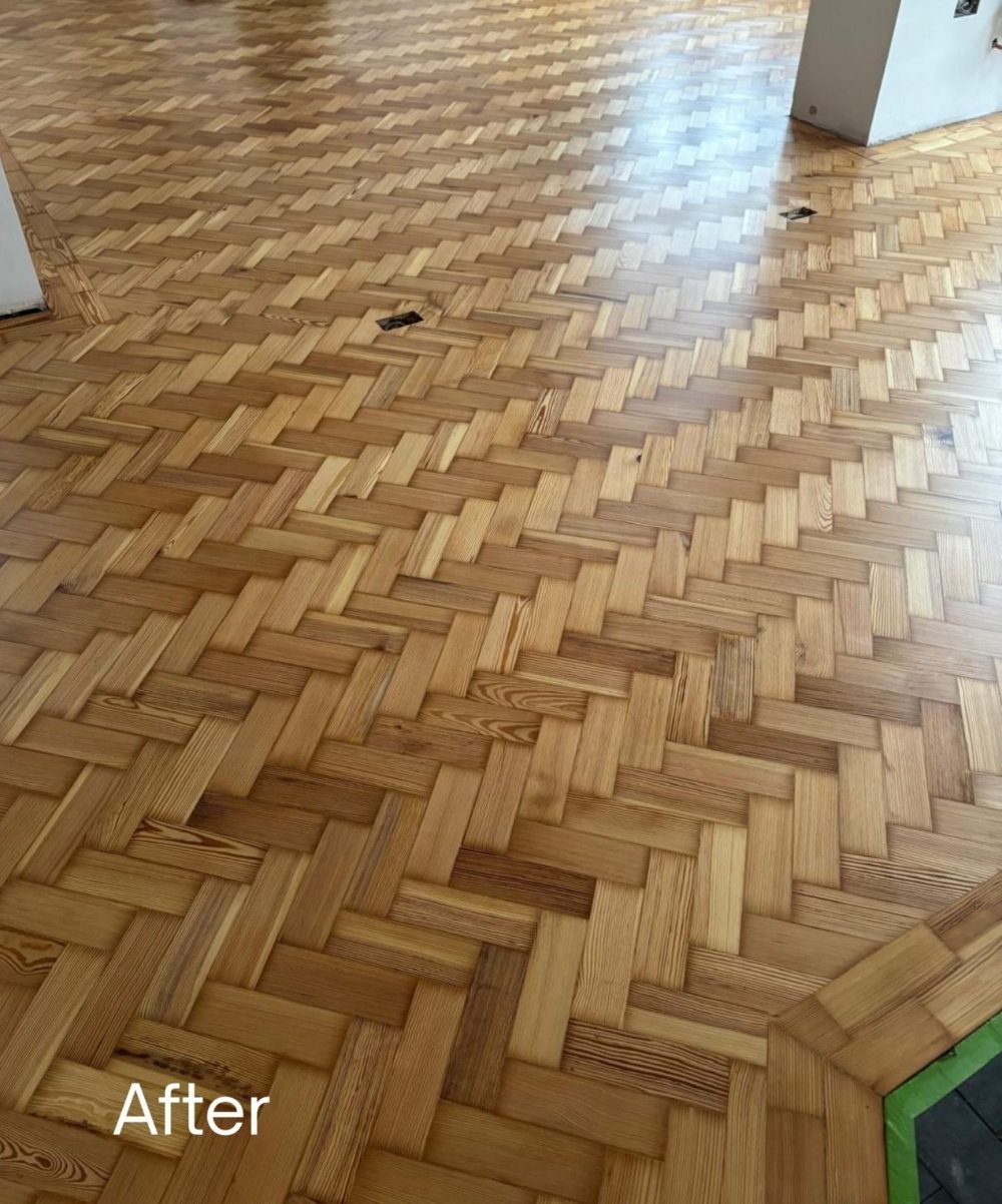 New hardwood floor installed